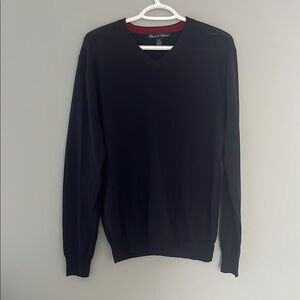 Men's Dark Blue V-Neck Sweater
